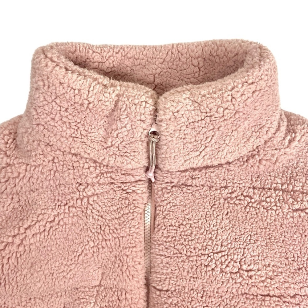 Streetwear Society Sherpa Teddy Pink Crop Jacket Size L, Oversized Kawaii Fluffy - Picture 11 of 13